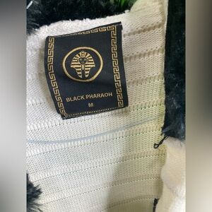 Black Pharaoh White and Black Sweater
